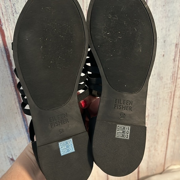 NWOT Eileen Fisher Rato Stretch Slip-On Fisherman Sandals - Picture 6 of 7